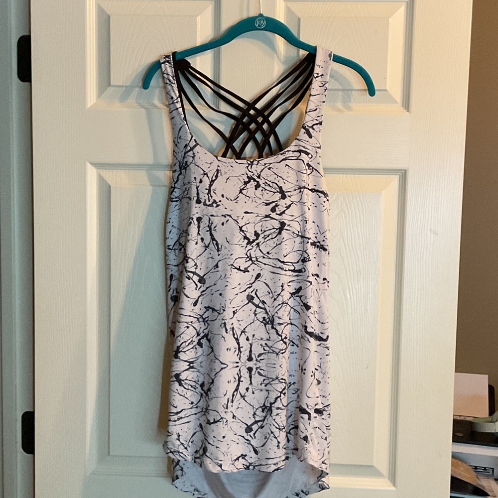 Women's Black and White Strappy Top